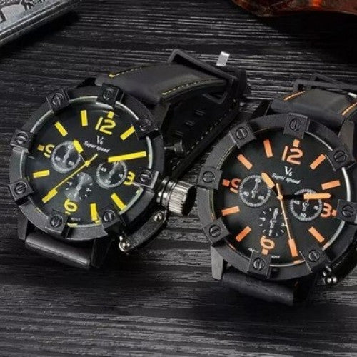 Top Brand Luxury Men's Analog Quartz Popular Military Watch Wristwatches, Unique Design Watch